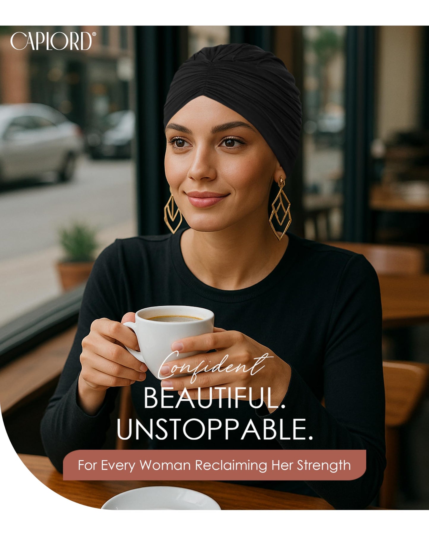 CAPLORD Elegant Head Scarf for Women with Cancer - Soft Chemo Headwear, Turban Hats, Head Coverings & Caps - Breathable Bamboo Head Wraps for Chemo Patients - Stylish Hair Loss Solution