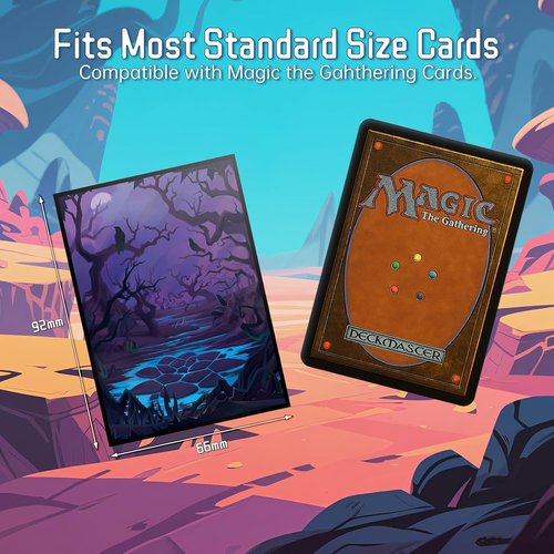 **MTG Card Sleeves - Ultra Clear Front & Matte Finish Back - 100 Count Standard Size TCG Sleeves**