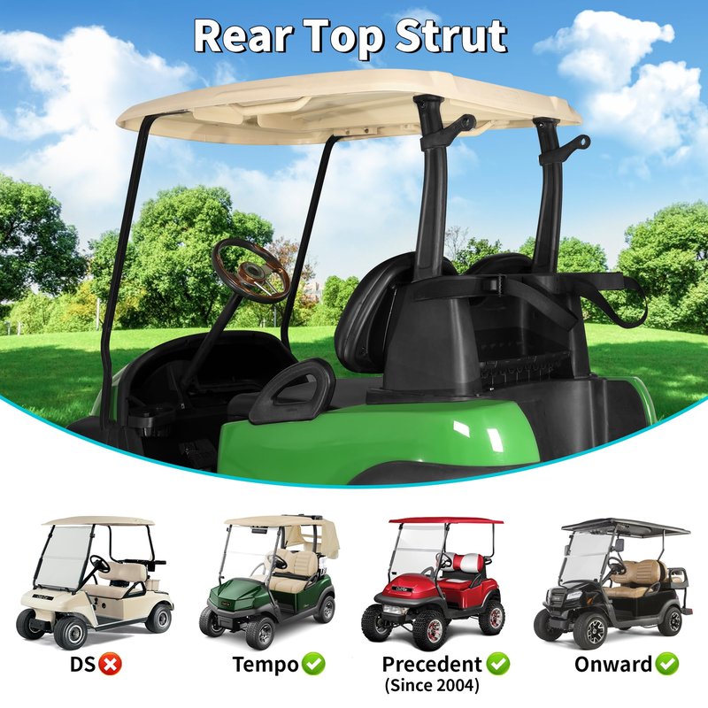 10L0L Golf Cart Rear Top Support Strut Kit for Club Car Precedent (2004 Up) Replacement Parts Number 1025135-01, ZRSK-P10S, RSK-P10S, 1023135-01