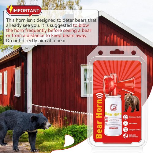 Bear Horn | 120dB Loud Air Horn for Bear Safety - 1.4oz, Effective for Hiking & Wildlife Defense
