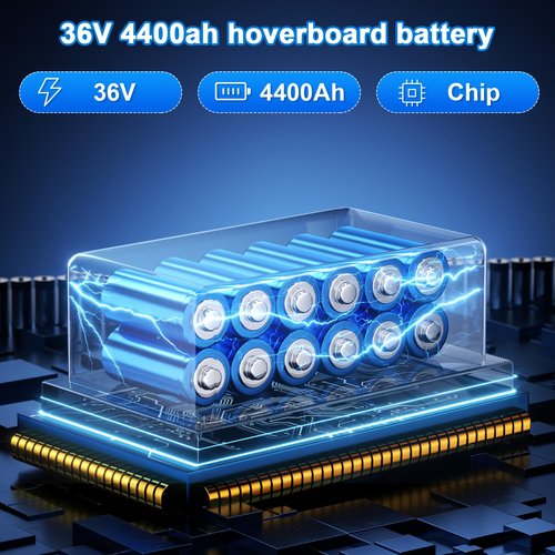 Haotermai 36V Hoverboard Battery Replacement, 4400mAh Rechargeable Li-ion Battery Pack for 36V Electric Scooters & Self-Balancing Boards - Compatible for Most Hoverboard Models Without Axle (10S2P)