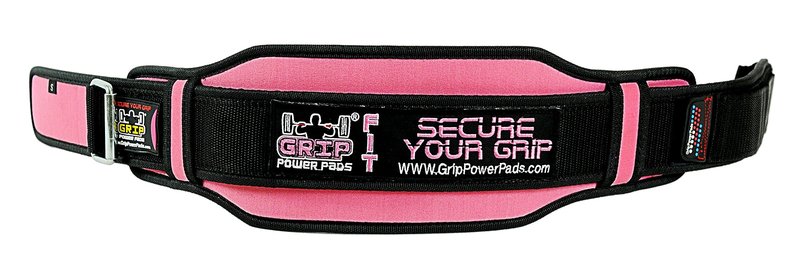 Pro Lifting Belt for Women - Black and Pink Weightlifting Support Belt - 5" Wide - 3 Length Sizes - Rubber Pull for Easy Removal - Stylish Fitness Gear & Exercise Accessories (Pink, Small)