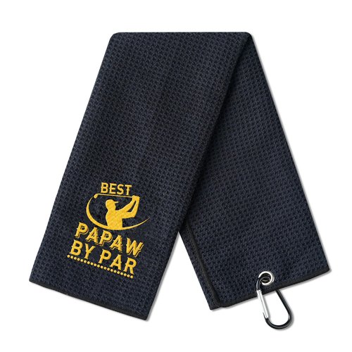 CybGene Papaw Golf Towel, Papaw Golf Gifts on Father‘s Day, 15.8 x 23.6 inches Microfiber Golf Towel for Golf Bags