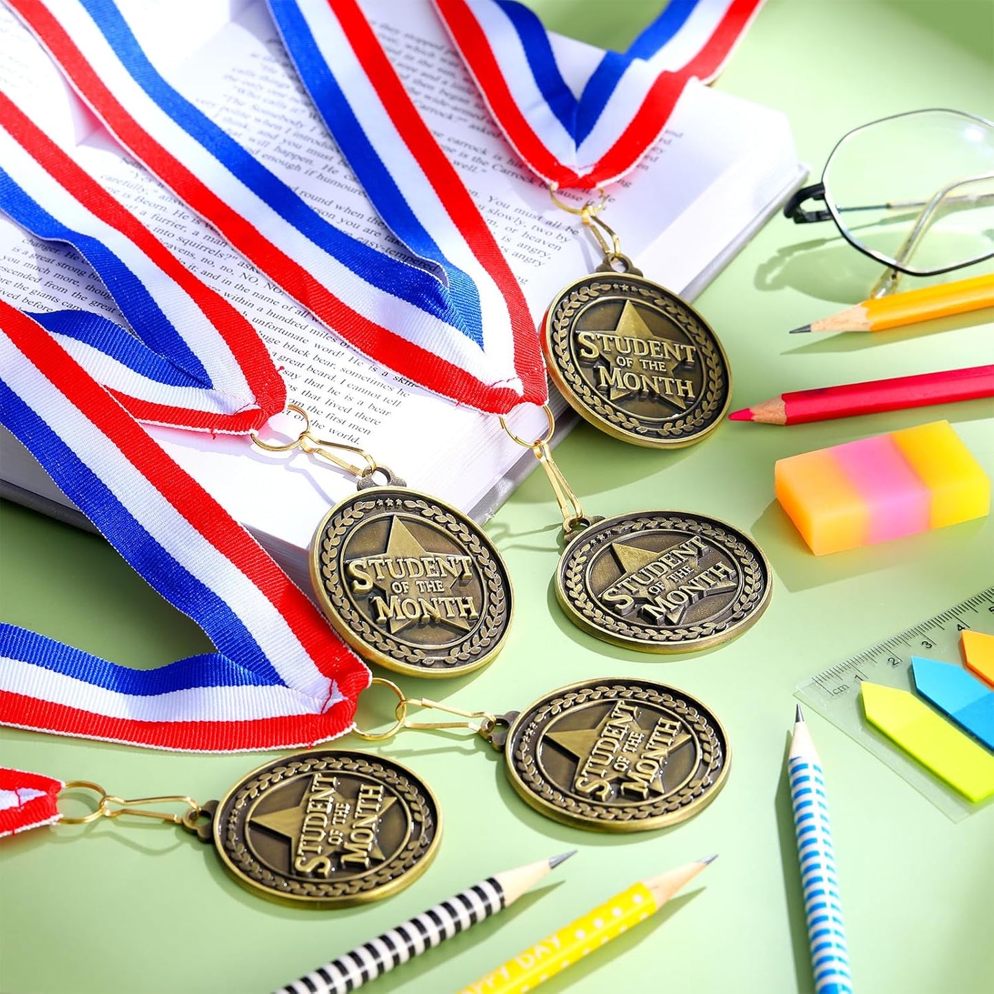 Quelay 100 Pcs Gold Winner Medals - 2 Inch Awards with Neck Ribbons for Sports Tournaments & Parties