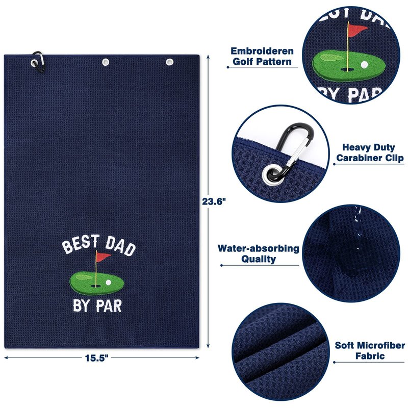 Vansolinne Golf Gifts for Men Father's Day Golfing Socks Golf Towel Microfiber Waffle Golf Ball Navy Blue Bag Novelty Funny Gifts for Golfers Dad Father Grandpa Papa Retirement Birthday