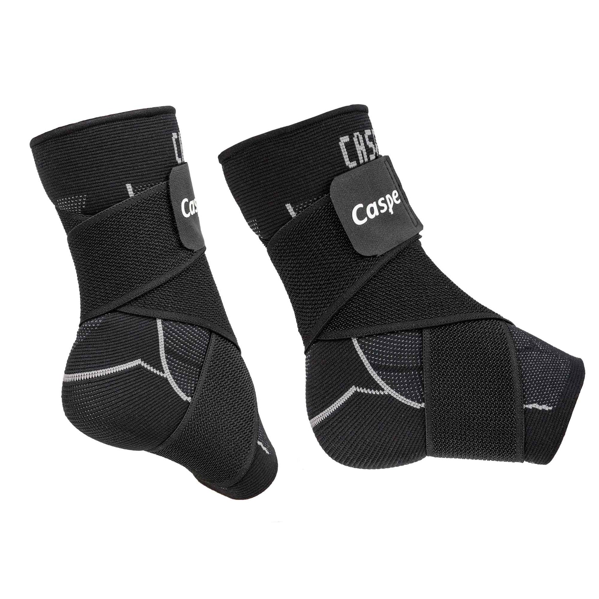 Caspe 2 Pack Breathable Ankle Brace for Women & Men with Adjustable X-Strap – 3D Knit Compression Support, Helps with Plantar Fasciitis, Achilles Tendon, and Ankle Stability (Black, Medium)