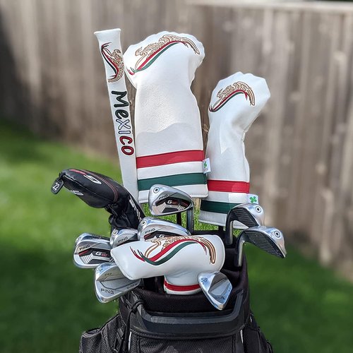 Foretra Driver Headcover Golf Club Covers Blade Mallet Putter Cover Alignment Stick Holder Hybrid Fairway Wood Head Cover Mexican Style Novelty Golf Accessories for Most Brands (Fairway Wood)