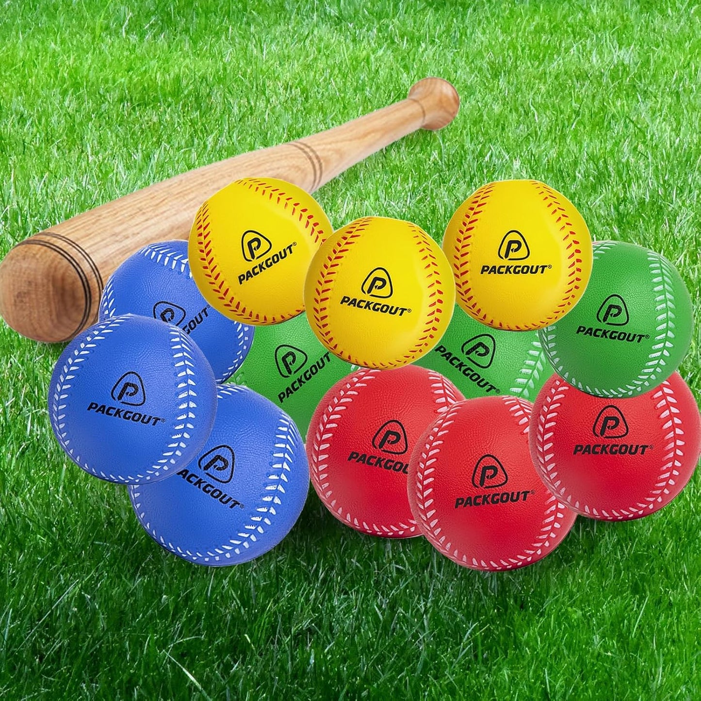 PACKGOUT Soft Foam Baseballs - Safe Practice & Replacement Balls for Kids and Teenagers