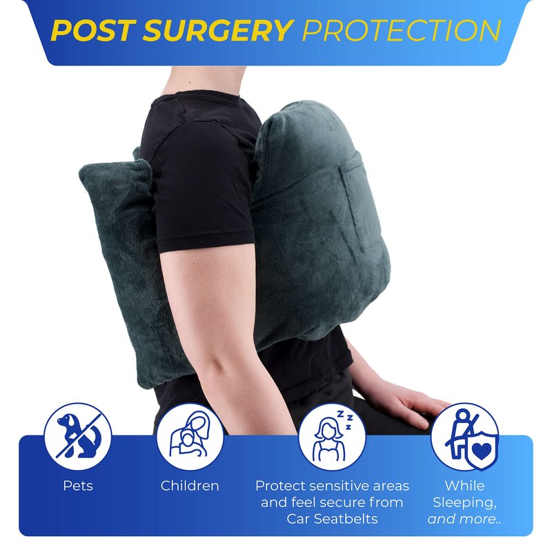 RENOVA MEDICAL WEAR Mastectomy Post Op Chest Pillow - Black