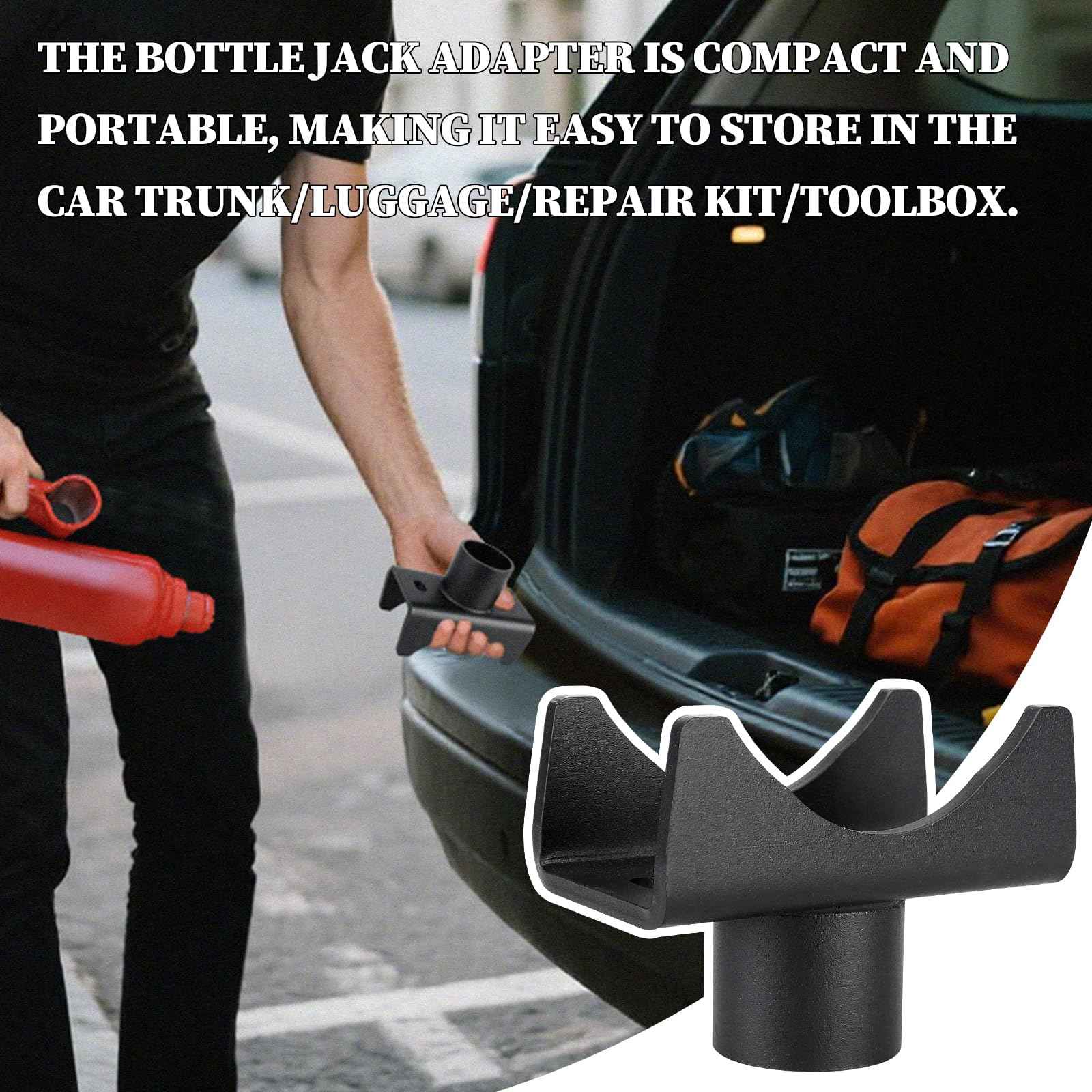 Bottle Jack Adapter, Axle Saddle for 2", 3", 4" Round & 2" Square Tube, Bottle Jack Extension for RV Trailer, Within 1.5" Lifting Platform, Garage, Farm & Ranch