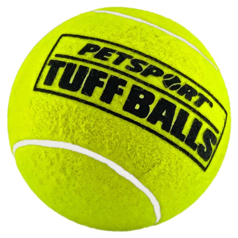 PetSport Tuff Ball - Medium Tennis Balls for Dogs, Great for Boredom & Aggressive Chewers, Dog Toy, Medium Tennis Balls for All Dogs, Certified Non-Toxic, Won't Wear Down Teeth - 2.5" (3 Pack)