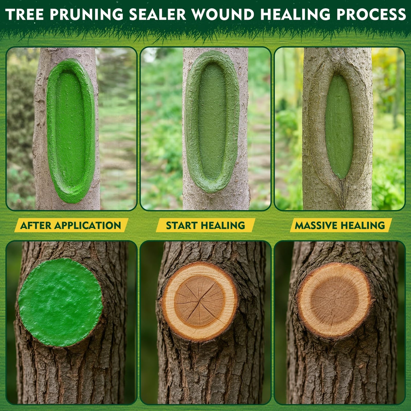 Tree Wound Sealer, Tree Pruning Sealer, Grafting, Pruning, and Wound Care for Damaged Trees, Used for Natural Wound Repair of Bonsai, Fruit Trees, Roses, and Bonsai, Waterproof Protection (3.6oz)