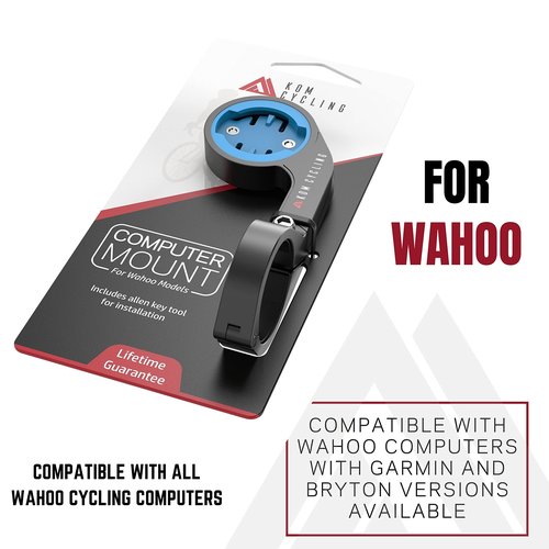 KOM Cycling Wahoo Elemnt Roam & Elemnt Bolt Out Front Handlebar Mount from Bike Mount Designed for Wahoo Elemnt, Roam, Elemnt Bolt, & Elemnt Mini (Wahoo Aero)