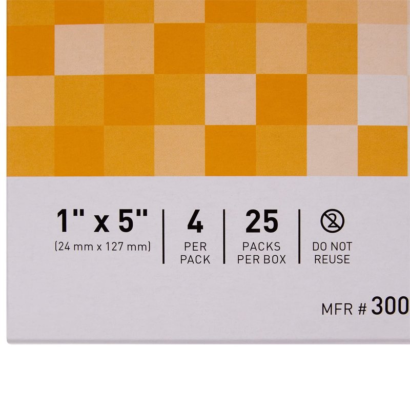 McKesson Skin Closure Strips, Sterile, Non-Reinforced, 1 in x 5 in, 25 Count