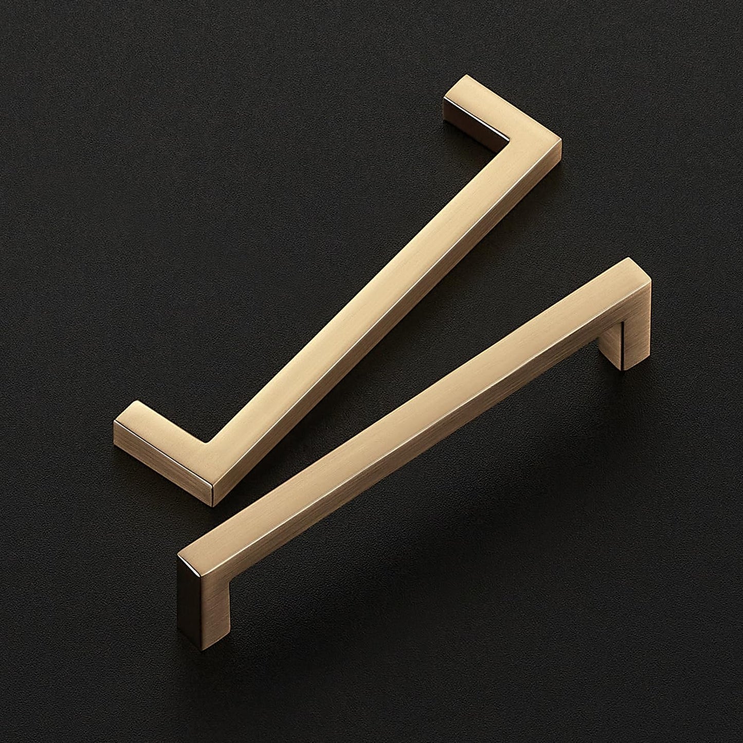 Ravinte Cabinet Handles Solid Slim Champagne Bronze 30 Pack 4 Inch Hole Center Square Bar Drawer Handles Kitchen Cabinet Pulls Drawer Kitchen Cabinet Hardware