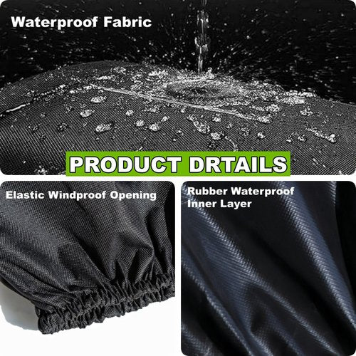 Woho Waterproof Touchscreen Cover with Elastic Opening for Evolution & Denago Golf Cart, Evolution Golf Cart Accessories for Sun Protect, Golf Cart Parts for Wind and Dust Proof (Black, 11" × 5" × 7")