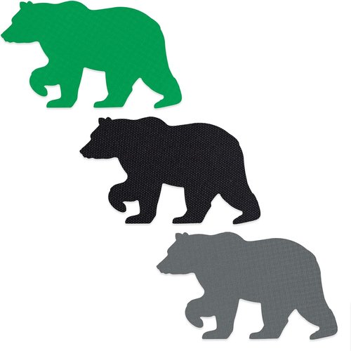 GEAR AID Tenacious Tape Repair Patches - Peel-and-Stick Nylon Patches for Jackets, Tents & Gear - Fix Rips & Tears, 3 Patches, Bear Design