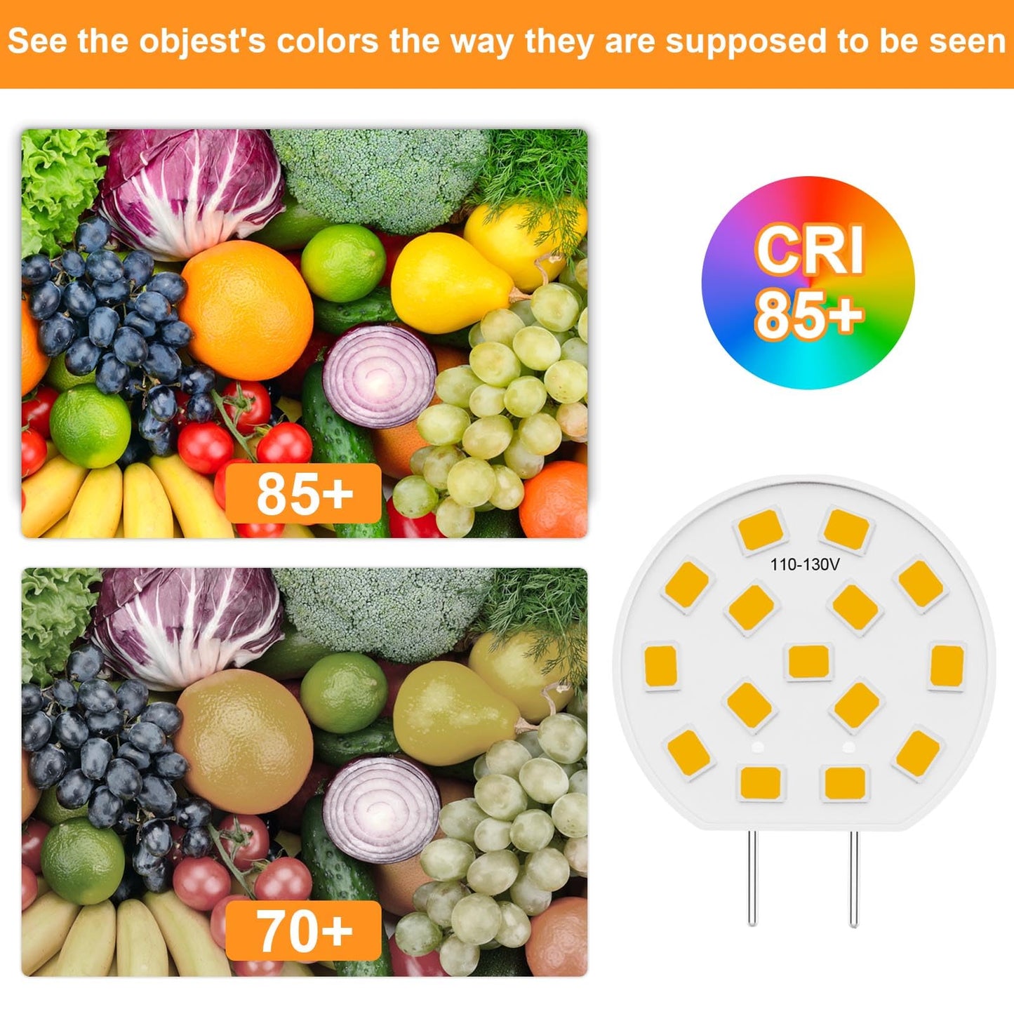 G8 LED Bulb Dimmable 3W Mini Thin Puck Light Equivalent to 20W-25W T4 G8 Bi-Pin Base Halogen Bulb, 120V Natural White 4000K G8 Bulb for Under Counter Kitchen Lighting, Under Cabinet Light,6 Pack