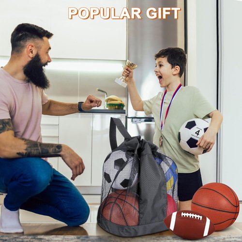 Deekin 12-Piece Assorted Sport Ball Set - Official Size Basketball, Football, Volleyball & More | Ideal Kids' Gift