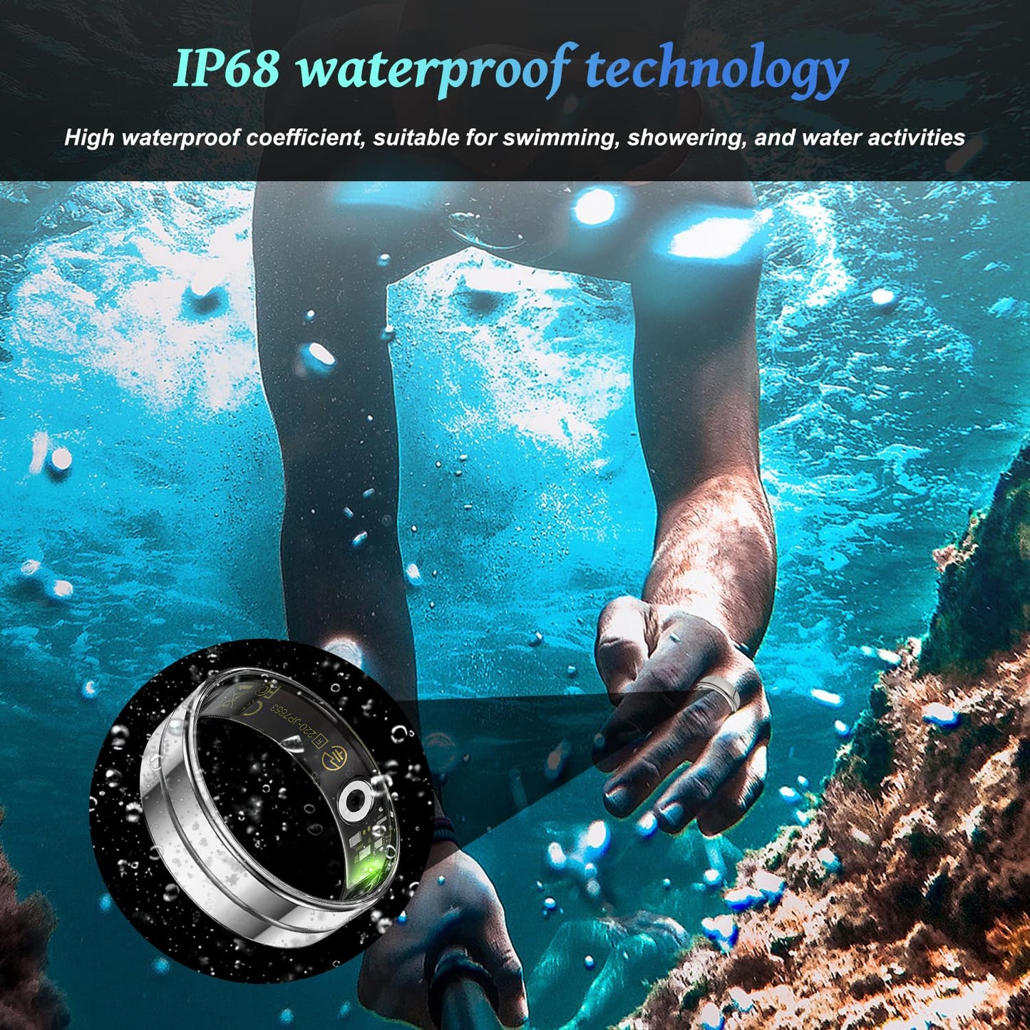 Smart Ring for Women Men,Fitness Tracker Ring with Heart Rate, Sleep Monitoring, Blood Oxygen, Step Counting for iOS and Android, No Subscription Fee, Waterproof, Valentines Day Gifts(NewSilver, 11)