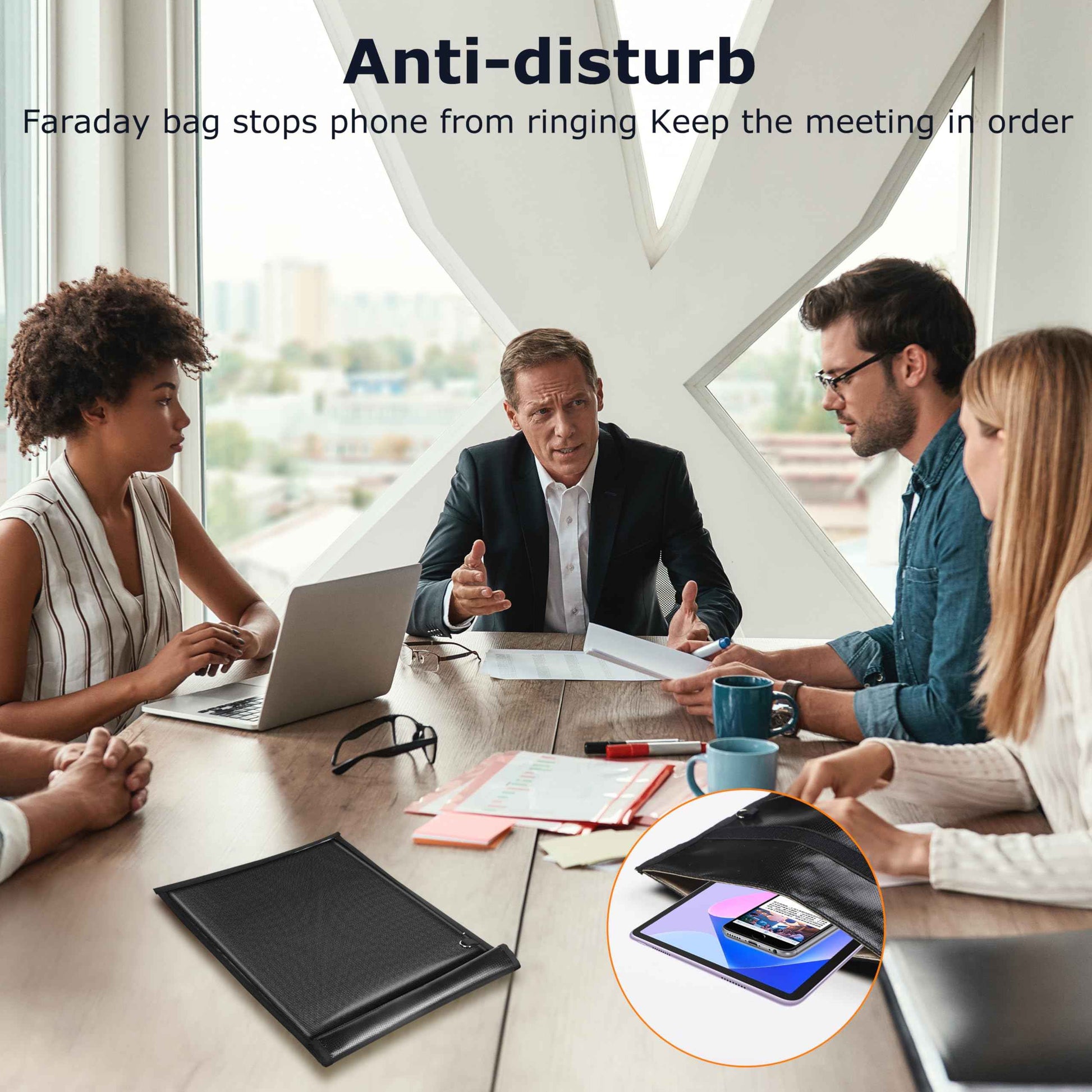 MRRCYUR 4 Pack Faraday Bags for Phones,RFID Key Fob Blocker Pounch Fireproof Waterproof EMP Proof Go Dark Bag for Cell Phone Block Signal