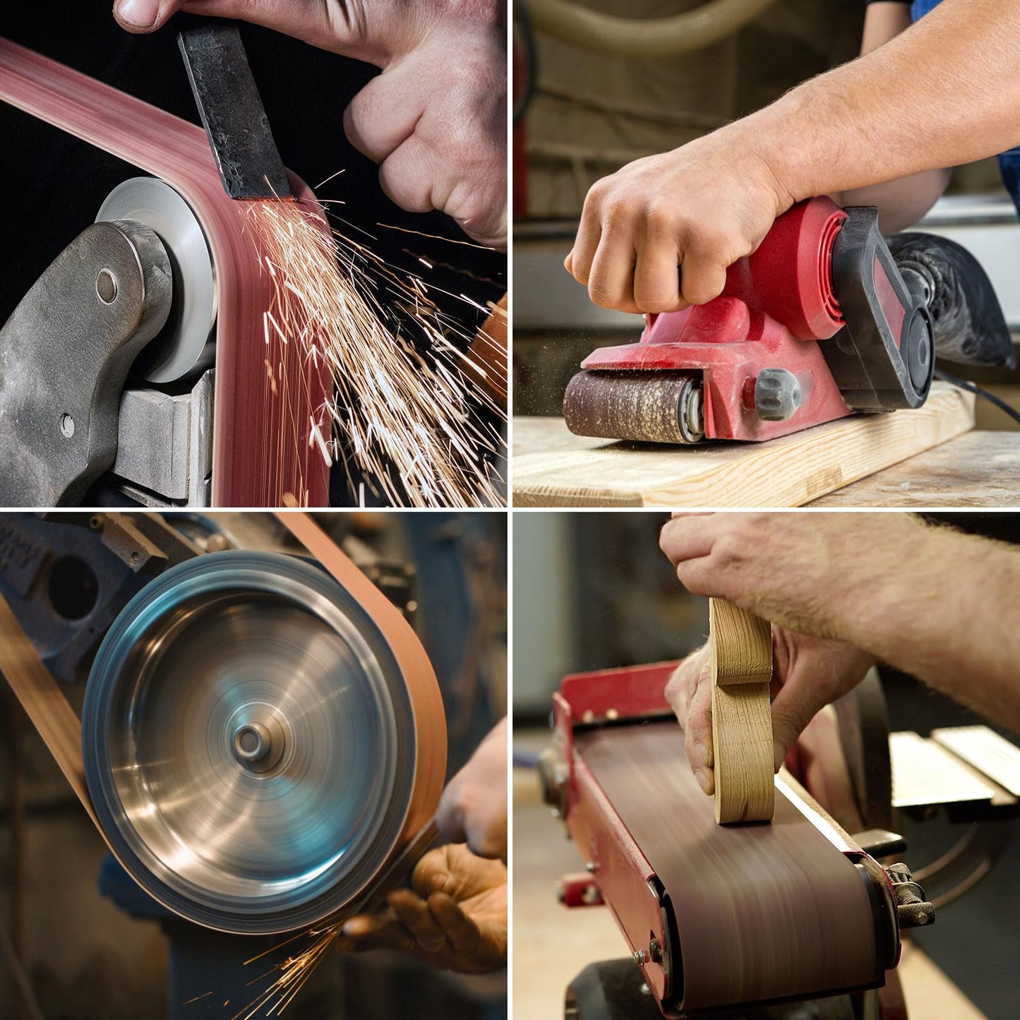 Belt Sander Sanding Belts, 8 Pcs Belt Sander Paper (2 Each of 80 120 150 240 Grits), Aluminum Oxide for Woodworking Polishing (3 x 21 inch)