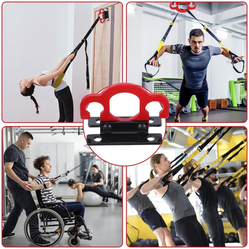 Resistance Band Wall Anchors,Workout Wall Mount Anchor,Band Wall Mounts Gym Anchor,Band Hooks, Space-Saving Wall-Mounted Clip for Home Gym Workouts,for Strength Training,Fitness,Physical Therapy