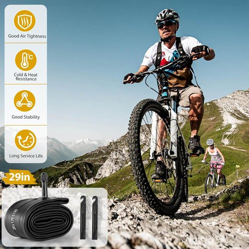 AV32mm Schrader Valve 29-Inch Bike Tube - 2 Pack Butyl Rubber for 29 x 1.75-2.125 MTB Tires