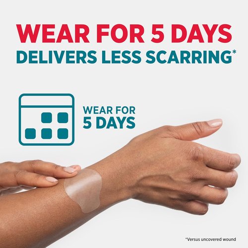BAND-AID Pro Heal Hydrocolloid Bandages - 100% Waterproof, Ultra-Thin, Large Size, 6 ct | Advanced Healing