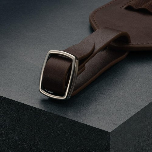 TORRO Leather Golf Tee Holder – Leather Tee Holder for Golf Bags with 4 Tee Slots, Adjustable Strap and 4 Bamboo Tees (Dark Brown)