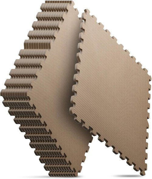 Home Gym Mat - EVA Interlocking Foam Exercise Tiles for Workouts & Play Areas | Blue, 24x24x½ in (12 Pack)