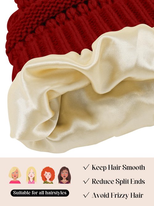 KUTTOR Winter Beanie Hat Scarf Gloves Set Warm Knit Fleece Touchscreen Gloves Neck Scarf Set Adult Winter Gift for Men Women
