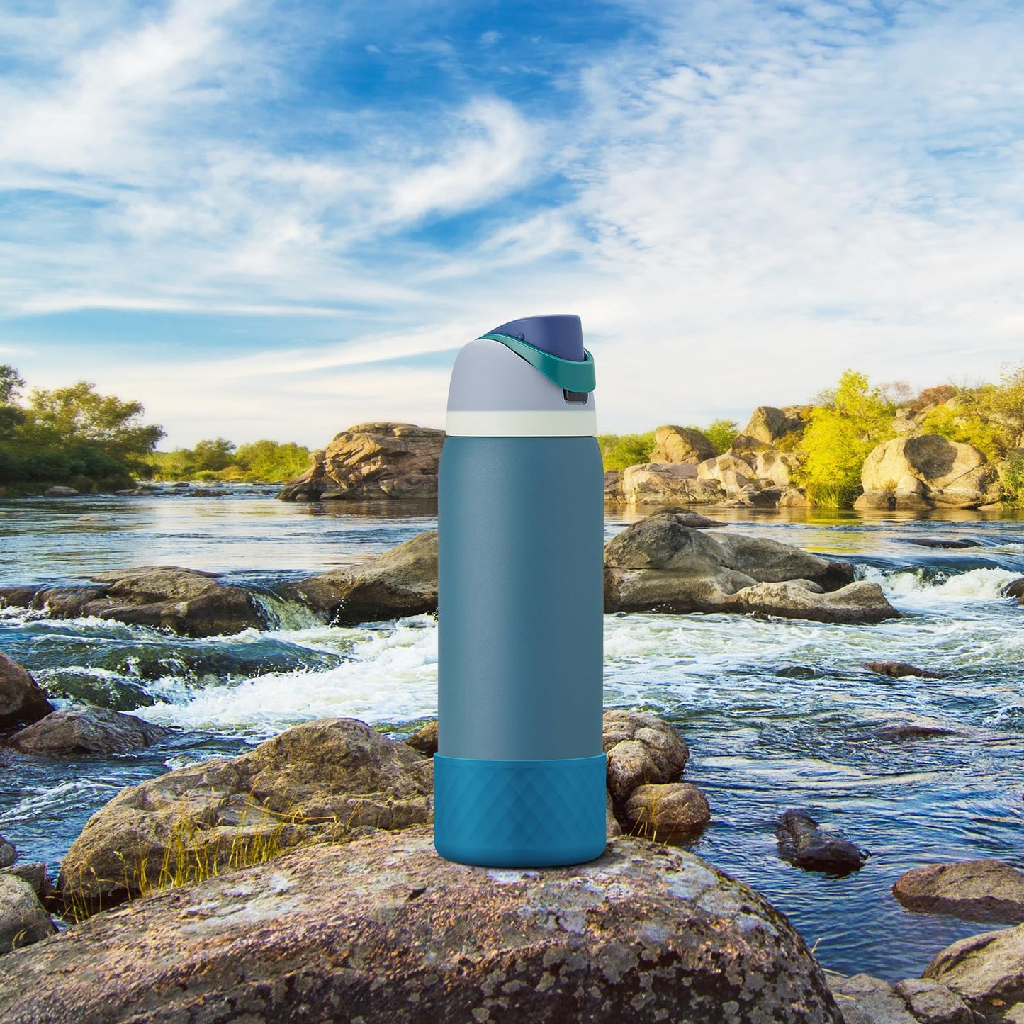 Silicone Boot for Owala Water Bottle 40 oz, Anti-Slip Protective Sleeve for FreeSip/Twist/Flip Stainless Steel Water Bottles Accessories