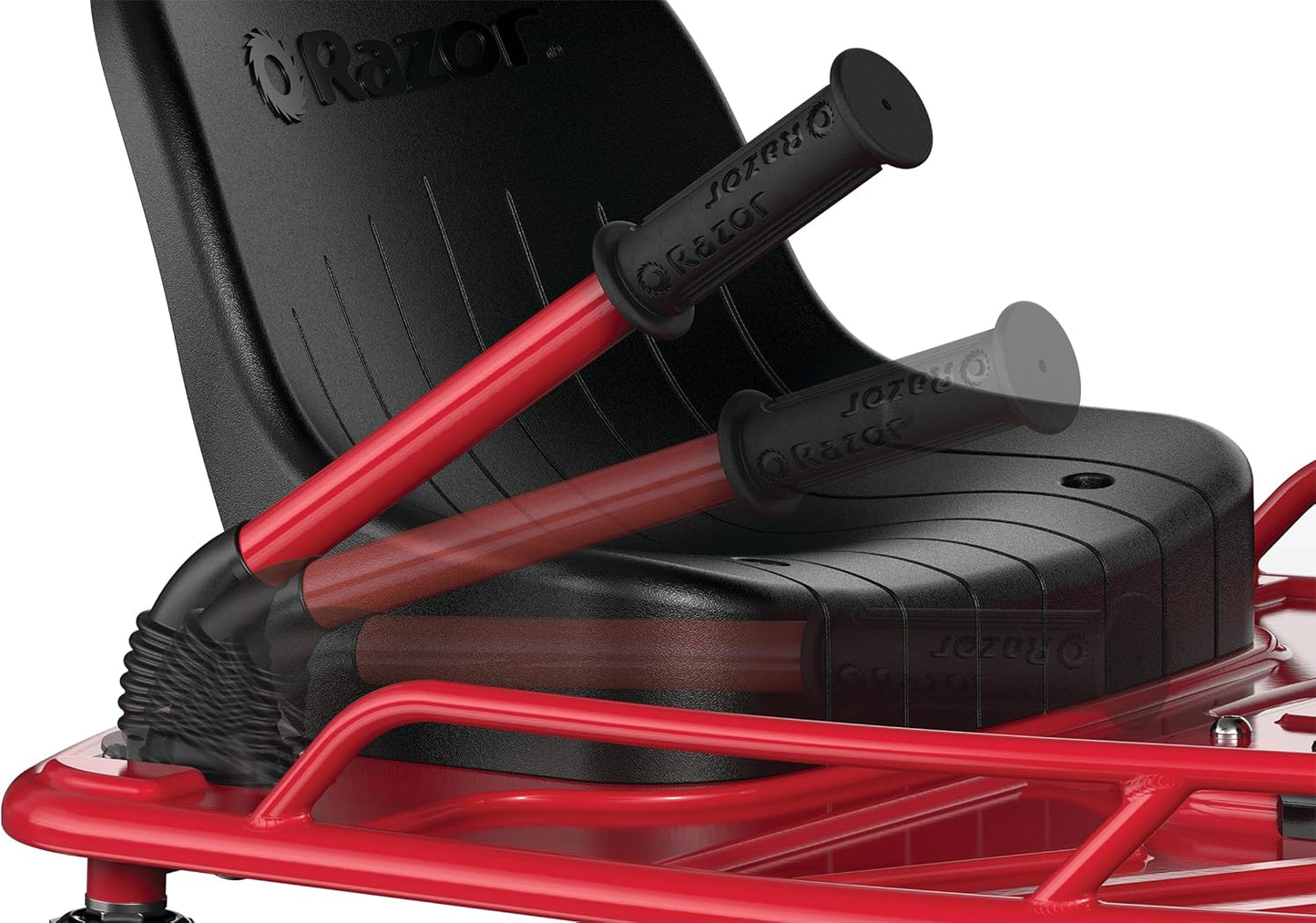 Razor Crazy Cart - 24V Electric Drifting Go Kart with Variable Speed Up to 12 MPH | Black/Red