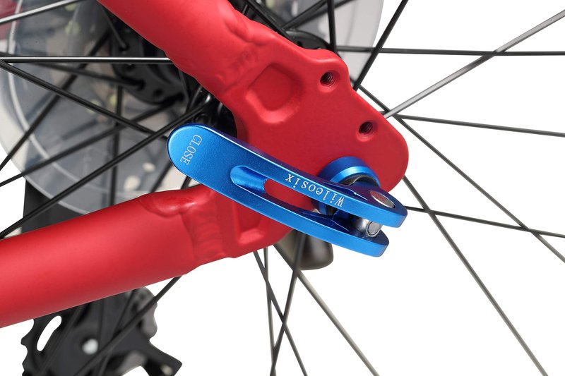 Wileosix Quick Release Skewer Set Road Bike MTB Front & Rear (Blue, Road)
