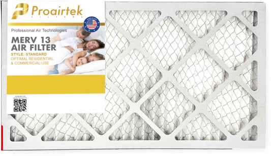 Proairtek AF14241M13SWH Model 14x24x1 Air Filter, MERV 13; Ideal for Anyone Wanting Clean, Crisp Air in Their Home; Offers Enhanced Airflow and Efficiency; High-performance Filtration