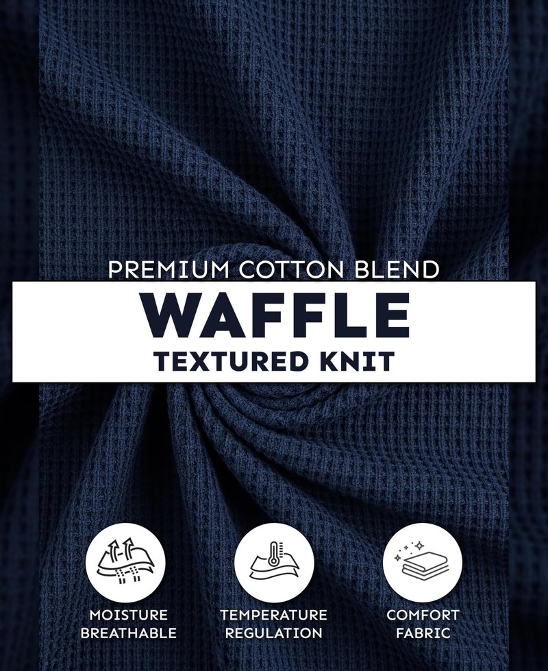 Andrew Scott Men's Traditional Waffle Thermal Underwear Long Sleeve Shirt | Baselayer Crew Neck Top | Multi Packs
