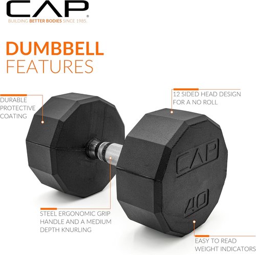 CAP Barbell Coated Dumbbell Weights - Versatile Pairs & Sets for Home Gym Fitness