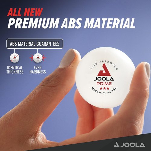 JOOLA Prime 3-Star ABS Table Tennis Balls - High-Quality, Durable Design | Perfect for All Skill Levels