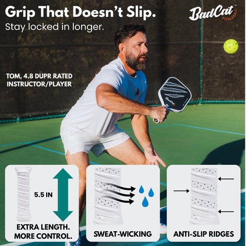 BadCat Pickleball Untamed Pickleball Paddle - Toray T700 Raw Carbon Fiber | Pro All-Court Performance | Thermoformed for Max Spin & Control | 16mm Core, Elongated Shape | 5.5" Handle | USAPA Approved