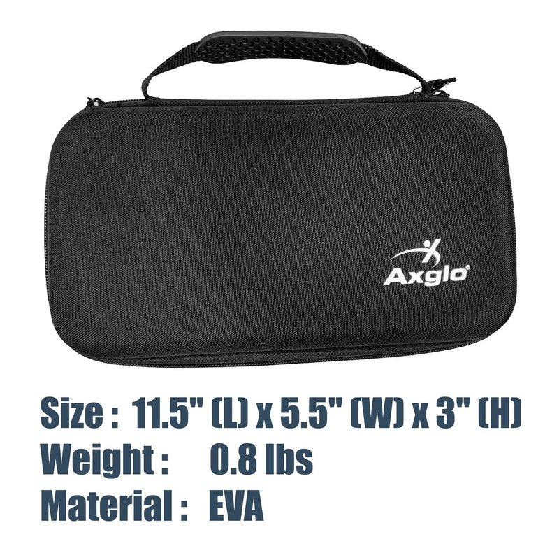 Axglo Golf Glove Holder, Accessories Storage Case, Lightweight & Protective Hard Shell Organizer with Carabiner, Large Storage Space for Tees, Gloves, & Ball Caps, Perfect Golf Gifts, Black