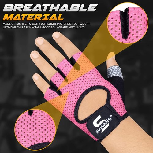 **SAWANS Workout Gloves - Lightweight Breathable Weight Lifting & Gym Fitness Gloves for Men and Women**