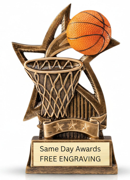 Same Day Awards Sports Star Basketball Trophy