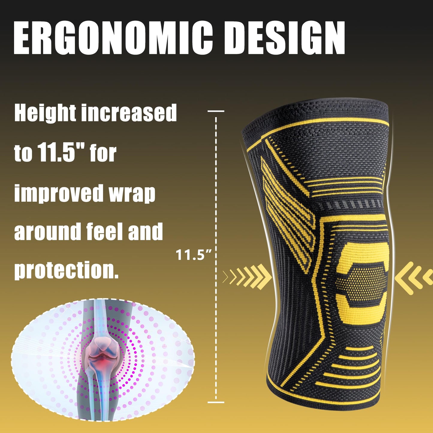 WalkMii Copper Knee Braces for Women and Men 2 Pack, Compression Sleeve for Knee Pain, Arthritis, Sports Recovery, Meniscus Tear, Joint Pain Relief-XXL