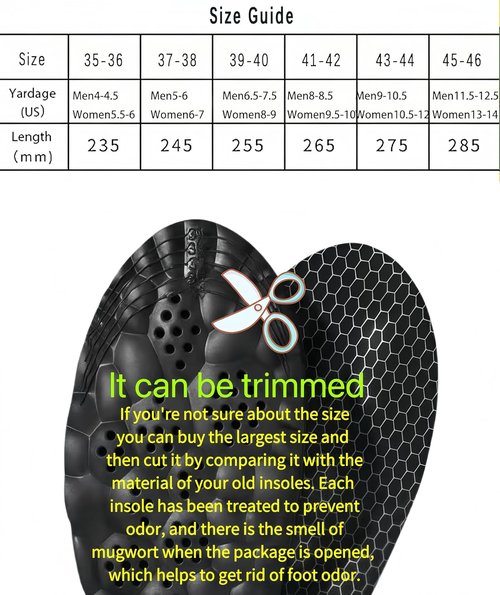 Cloud Soles | 4D Insoles for Men & Women - Anti-Fatigue, Shock Absorption, Foot Pain Relief | Black, XL