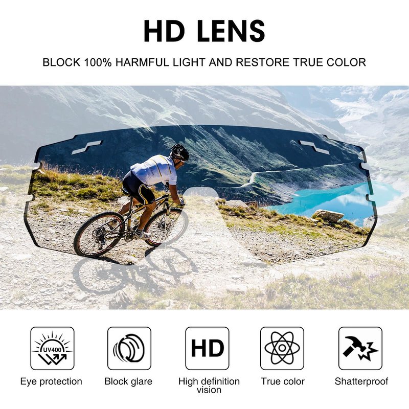 AVV Polarized UV400 Cycling Baseball Sunglasses - Windproof Anti-Fog for Outdoor Sports, Lightweight Frame Men Women Youth