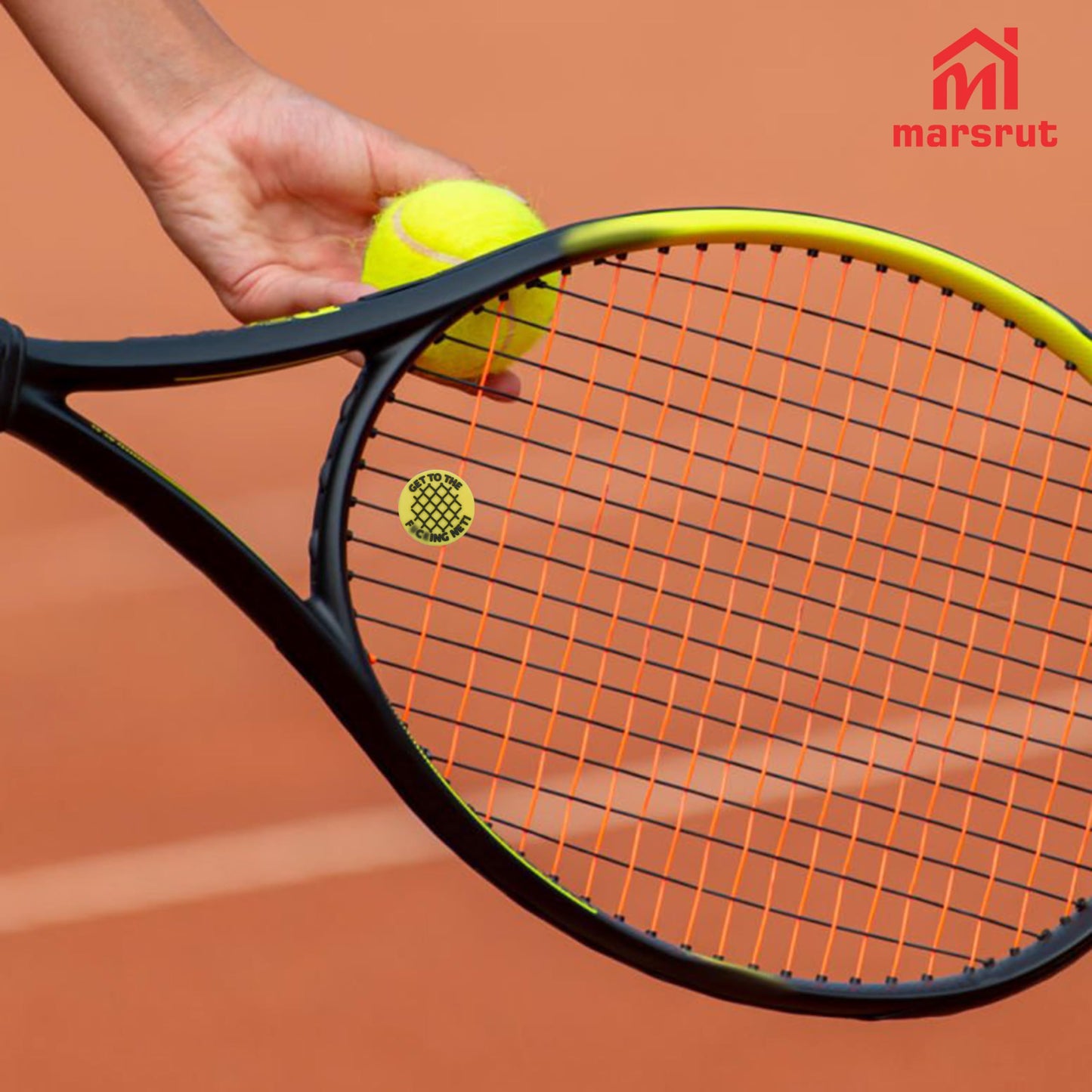 Marsrut 4PCS Tennis Vibration Dampeners, Funny Racquet Damper Dampener for Tennis Racket, Silicone Tennis Shock Absorbers with Spicy/Aggressive Reminder Funny Word, Tennis Accessories Gift, 4 Styles