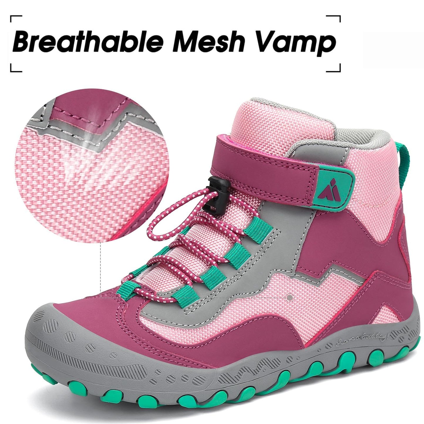 Mishansha Kids Hiking Boots Boys Girls Hiking Shoes Purple 10 Toddler