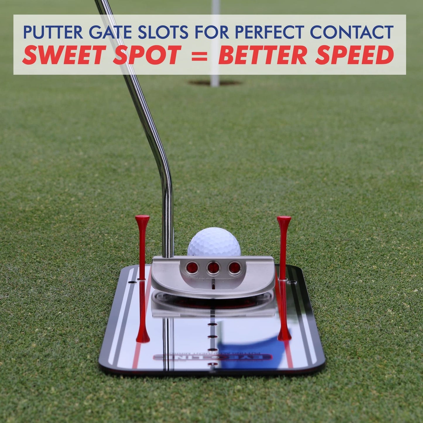 EyeLine Golf Putting Mirror, Alignment Training Aid Used by Tour Pros for Consistent Setup, Check Eyes-Shoulders-Putter Face for Improved Accuracy, Indoor-Outdoor (Putting Alignment Miror)