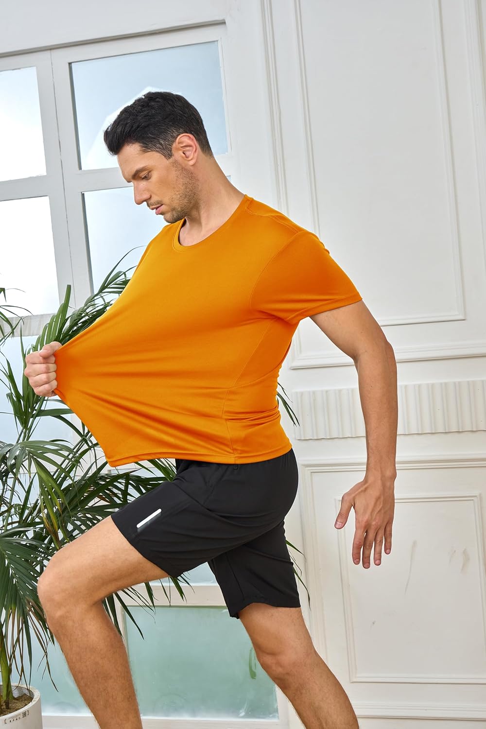 Skiennix Men's Athletic Quick-Dry Crew Neck T-Shirts - 5 Pack for Gym & Running | Short Sleeve Tees